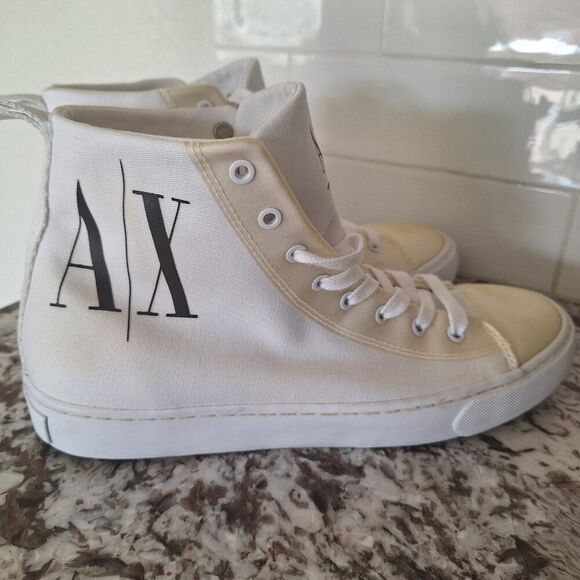 A/X Armani Exchange Icon logo high top sneakers size 10 - Picture 2 of 12